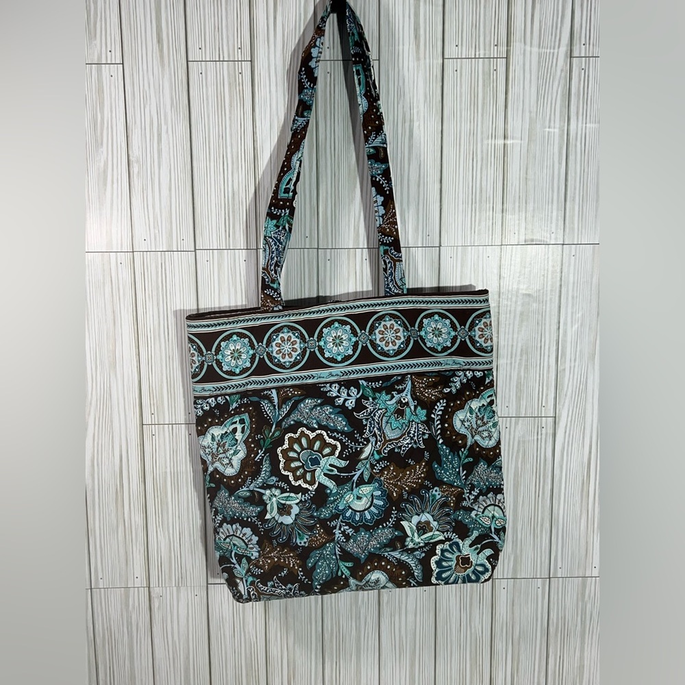 Vera Bradley "Blue Java" Tote - Picture 2 of 6